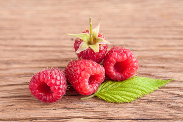 fresh rasberry on wooden © Igor Syrbu