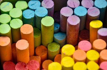 Many colors are used in the background.