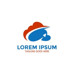 cloud logo. vector illustration. icon. logo