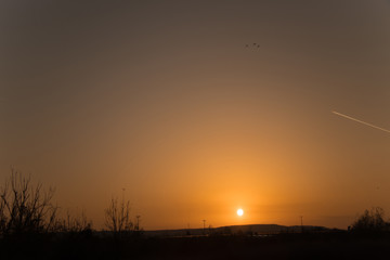 Sunrise in the morning life