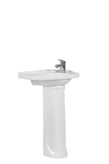 Wash basin on white background