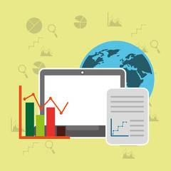 global smartphone business document report vector illustration