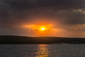 Beautiful sunlights in the sky