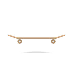 Skateboard side view vector isolated