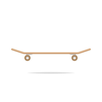 Skateboard side view vector isolated