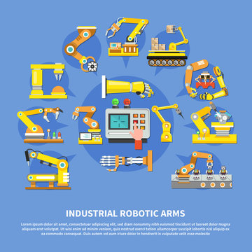 Industrial Robotic Arms Composition