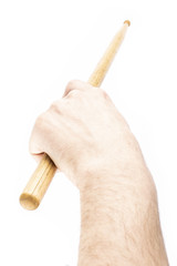 drum-stick in the hand isolate