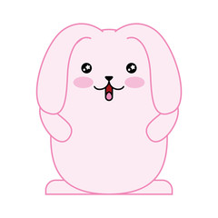 Obraz na płótnie Canvas cute rabbit with floppy ears kawaii character vector illustration design