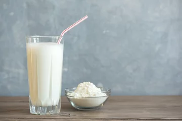 Printed kitchen splashbacks Milkshake Vanilla Protein Shake