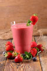 strawberry milkshake or smoothie