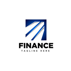 Square arrow up diagram data logo