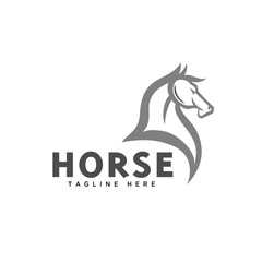 elegant head horse logo