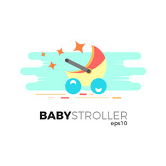 Baby stroller illustration
