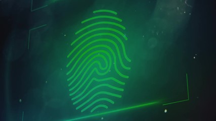 Fingerprint scanning technology, smartphone or computer security, ID scanner app - Powered by Adobe