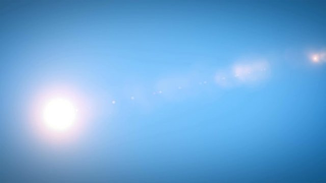 Big Bright Sun Moving Across the Clear Blue Sky in Time-Lapse. 3d Animation with No Rays. Nature and Weather Concept. 4k UHD 3840x2160.