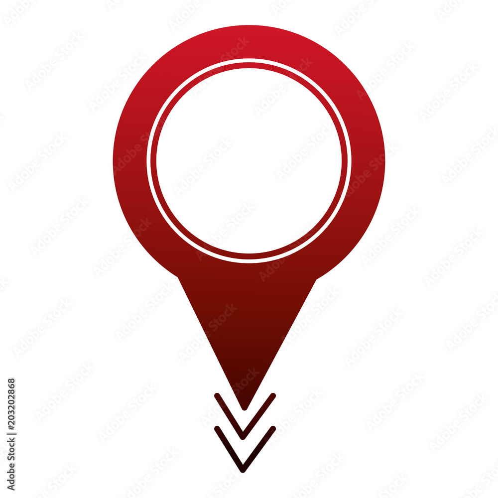 Poster navigation gps pointer map location vector illustration gradient color