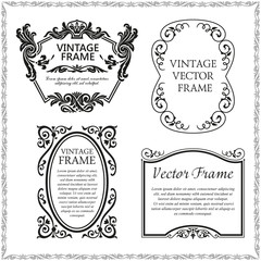 Vintage decorative frames set