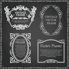 Vintage decorative frames set