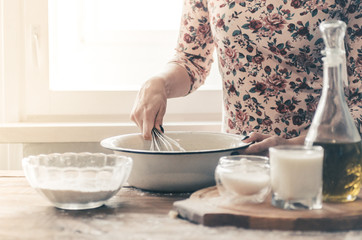 Woman Mixing Batter
