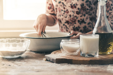 Woman Mixing Batter
