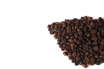 Grain of coffee, beans.