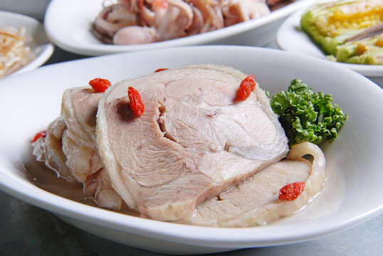 Poached Chicken Marinated In Shaoxing Wine    