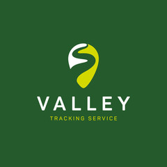 Countryside gps locator logo concept design - Vector EPS10.