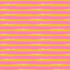 Pink and yellow stripes seamless pattern