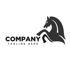 elegant Jumping horse logo