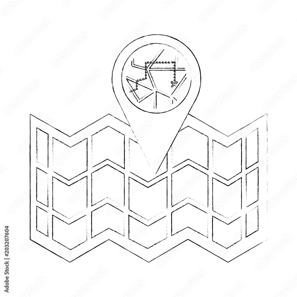 Poster gps navigation geolocation map pointer pin vector illustration