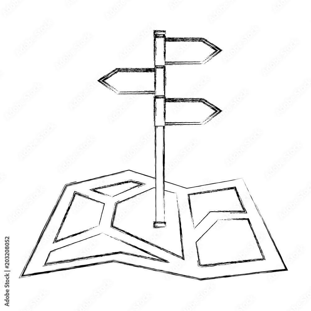 Poster gps navigation map with pin location vector illustration