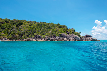 Rocks , sea and blue sky