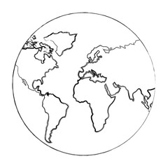globe map world location gps navigation vector illustration