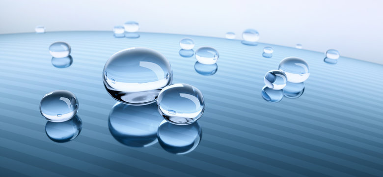 Wassertropfen auf Lackfl&auml;che