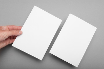 A5 paper page template, flyer blank mockup.