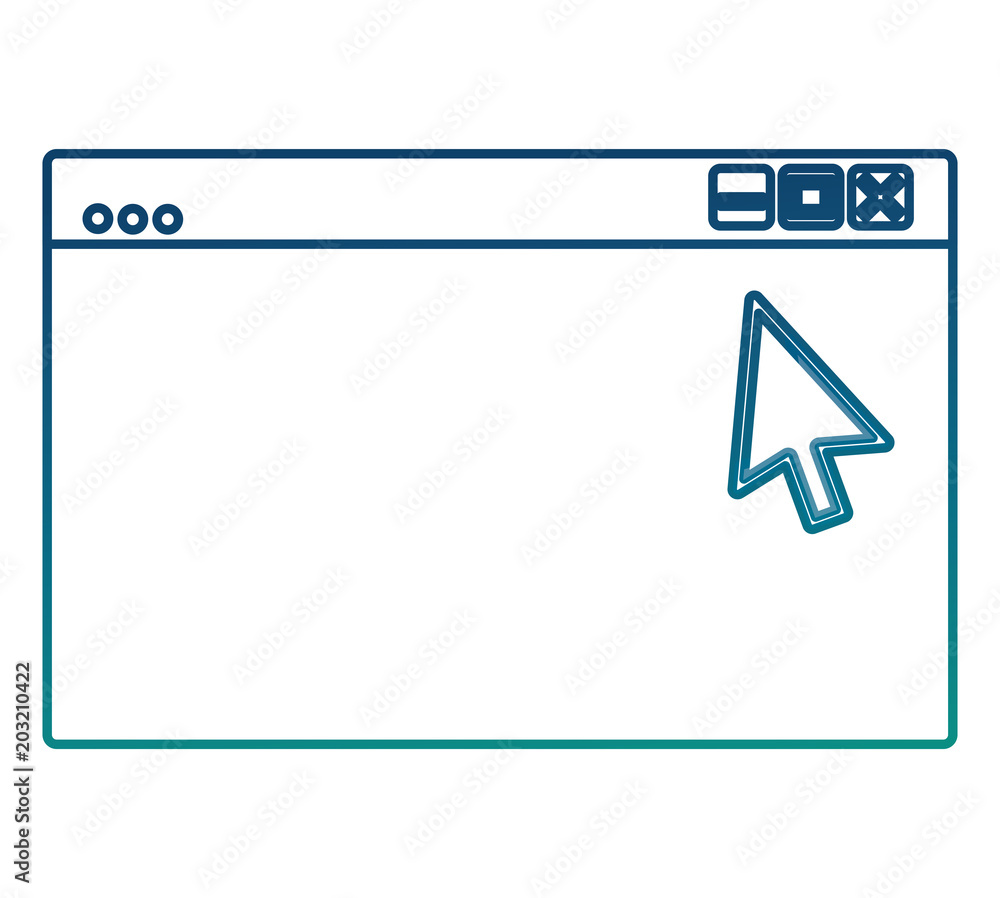 Poster web site page internet cursor arrow vector illustration