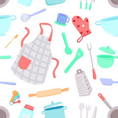 In the Kitchen Seamless Pattern