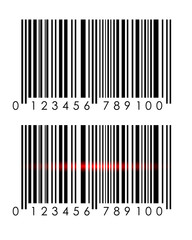 Bar code vector illustration isolated on white. Vector EPS10
