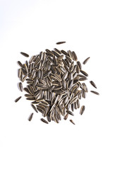 Top view seeds isolated on white background