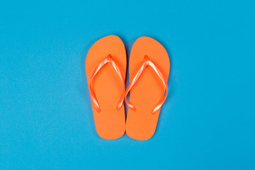 flip flops. Top view