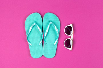 flip flops. Top view