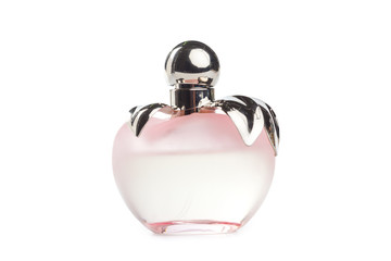 Bottle of perfume isolated of white background