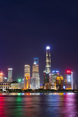Fototapeta na wymiar The skyline of urban architectural landscape in Lujiazui, Shanghai