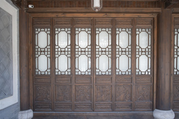 Chinese wooden door