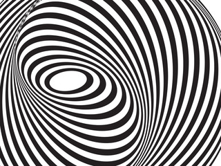Abstract black and white background. Op art.