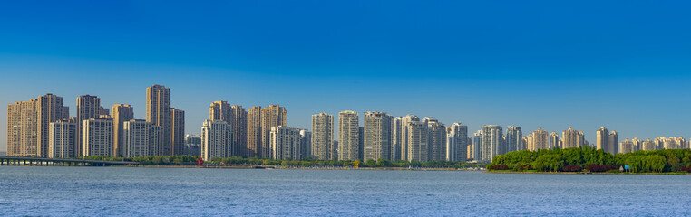 Obraz premium Suzhou Golden Chicken Lake CBD Financial District