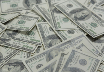 Money dollars american. One hundred dollars banknotes currency is popular all over the world with concept business.