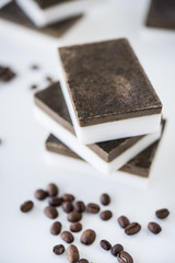 Natural milk and coffee handmade soap bars