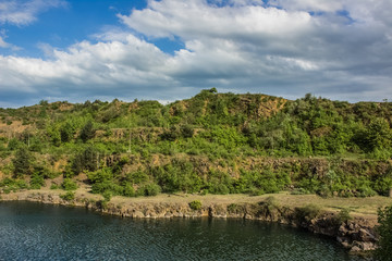 soft focus quarry nature mountain landscape