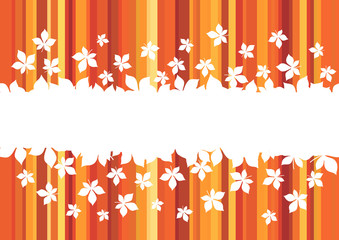 Autumn leaf banner with border of maple foliage